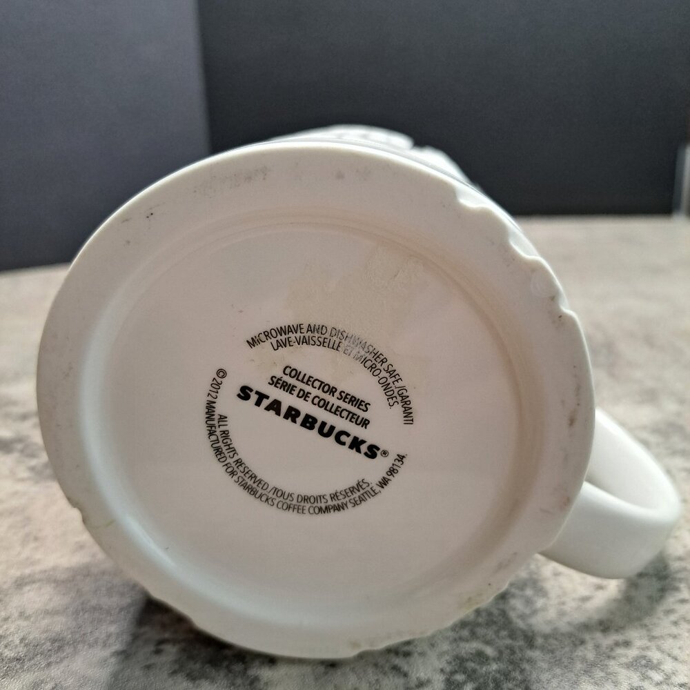 Starbucks Black and White San Francisco City Relief Embossed Mug Skyline - Picture 7 of 10